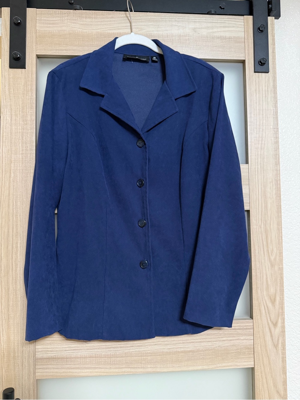 Briggs New York Navy Button-Front Blazer